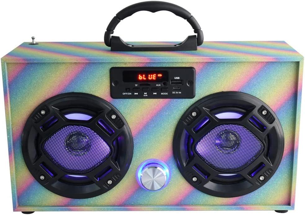 Glitter Rainbow Bling Wireless Boombox (BB-GLITTER RAINBOW)