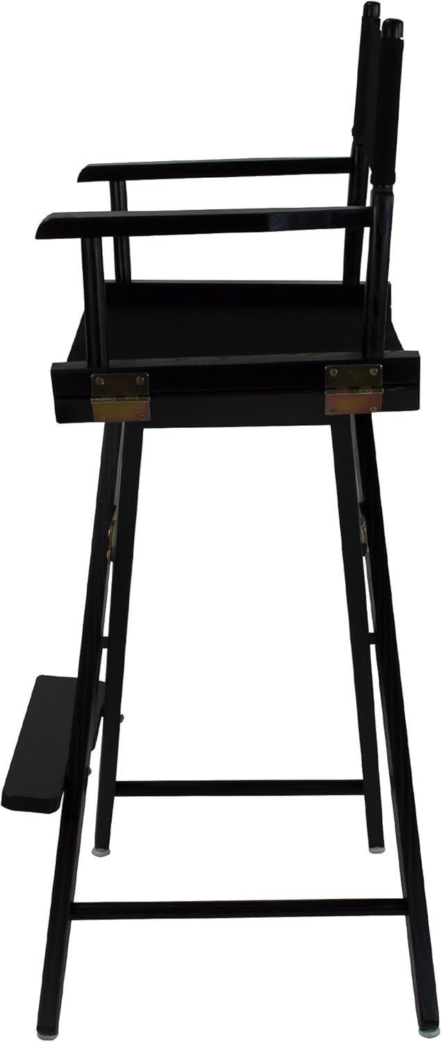 206-32-032-15 30 in. Extra-Wide Premium Directors Chair, Black Frame with Black Color Cover