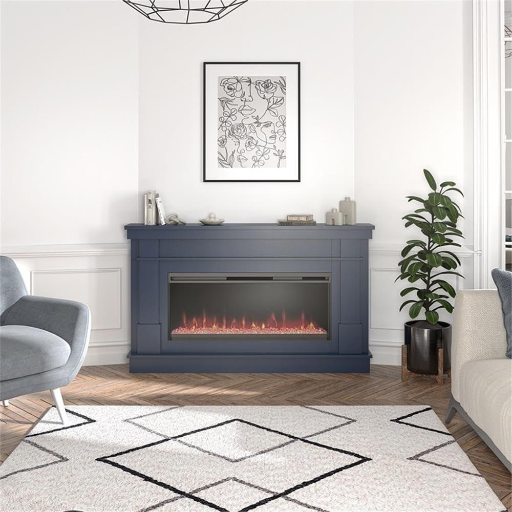 Waverly Wide Mantel with Linear Electric Fireplace
