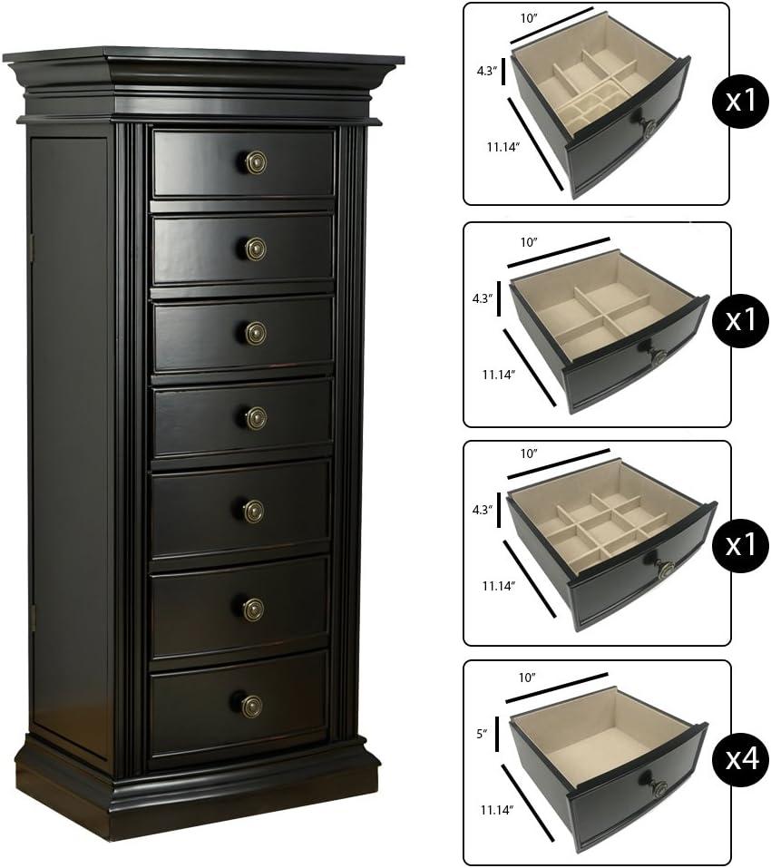Hives & Honey Landry Black Jewelry Storage Armoire