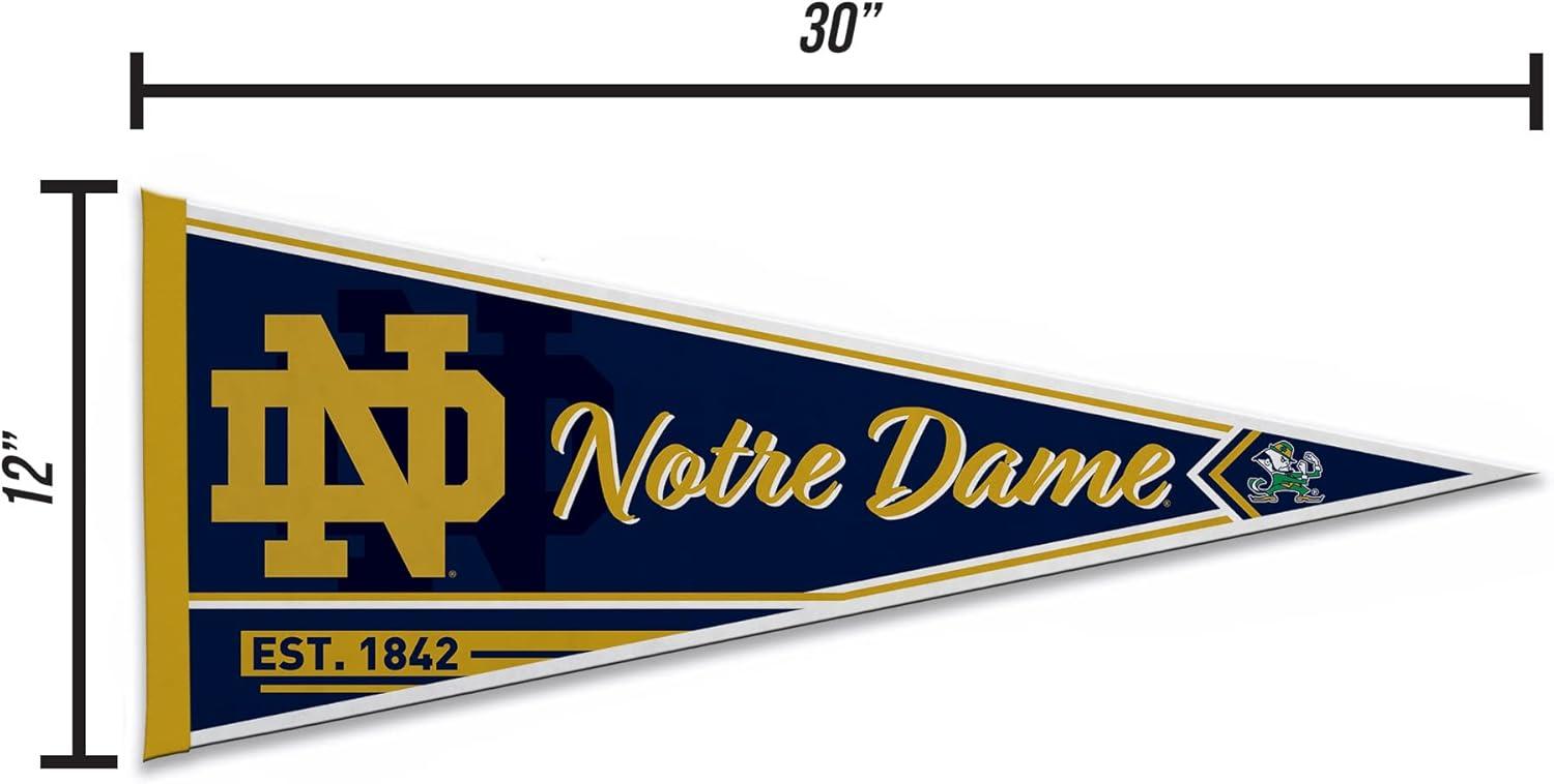 Notre Dame Fighting Irish Blue and Gold Felt Pennant