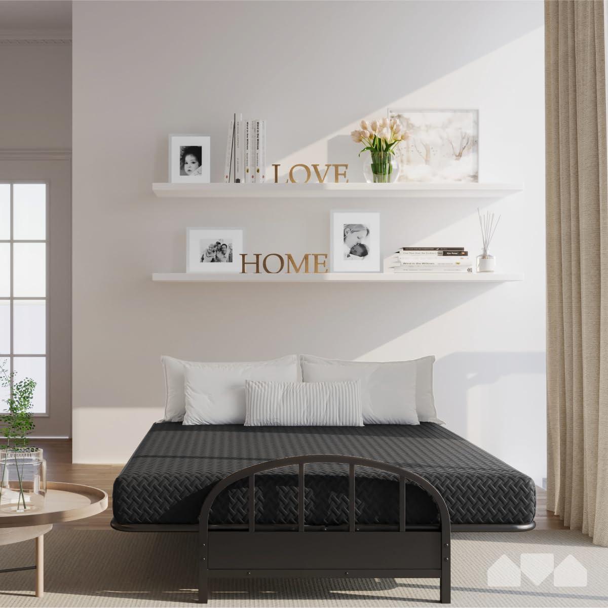Milliard Full Size Memory Foam Futon Mattress, Black