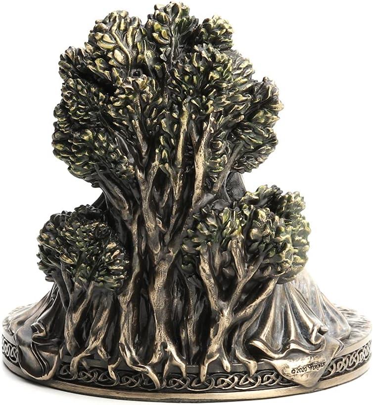 Veronese Design 4 7/8" Tall Celtic Goddess Danu Tealight Candle Holder Cold Cast Bronzed Resin Sculpture Wiccan Home Decor Figurine Collectibles