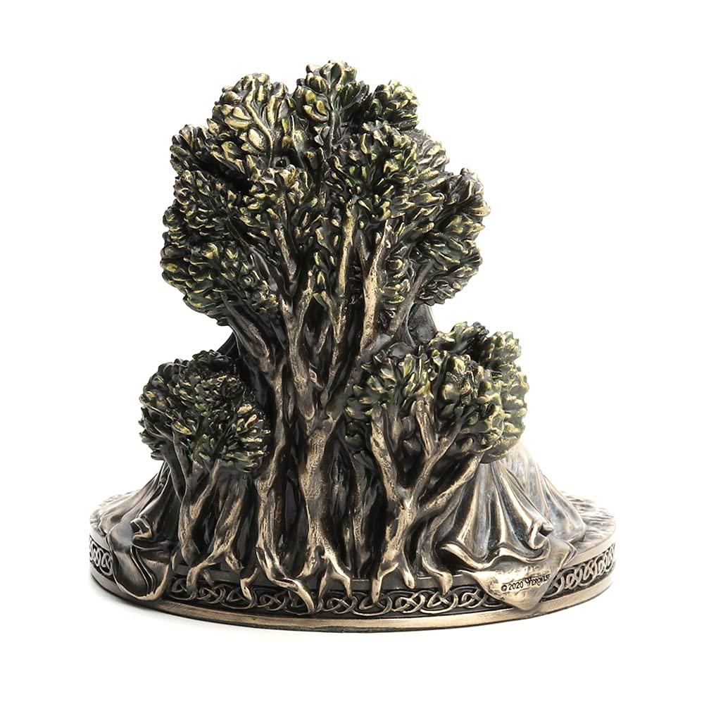 Veronese Design 4 7/8" Tall Celtic Goddess Danu Tealight Candle Holder Cold Cast Bronzed Resin Sculpture Wiccan Home Decor Figurine Collectibles