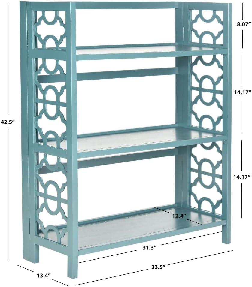 Natalie Small Bookcase - AMH6565 - Teal - Safavieh Couture