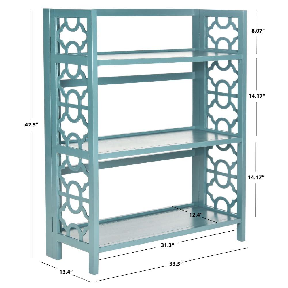 Natalie Small Bookcase - AMH6565 - Teal - Safavieh Couture