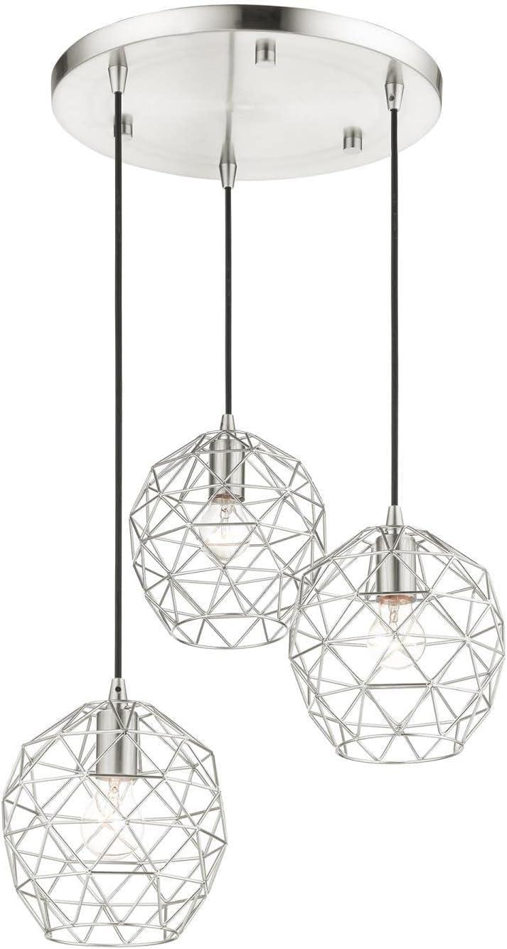 Livex Lighting Geometrix 3 - Light Pendant in  Brushed Nickel