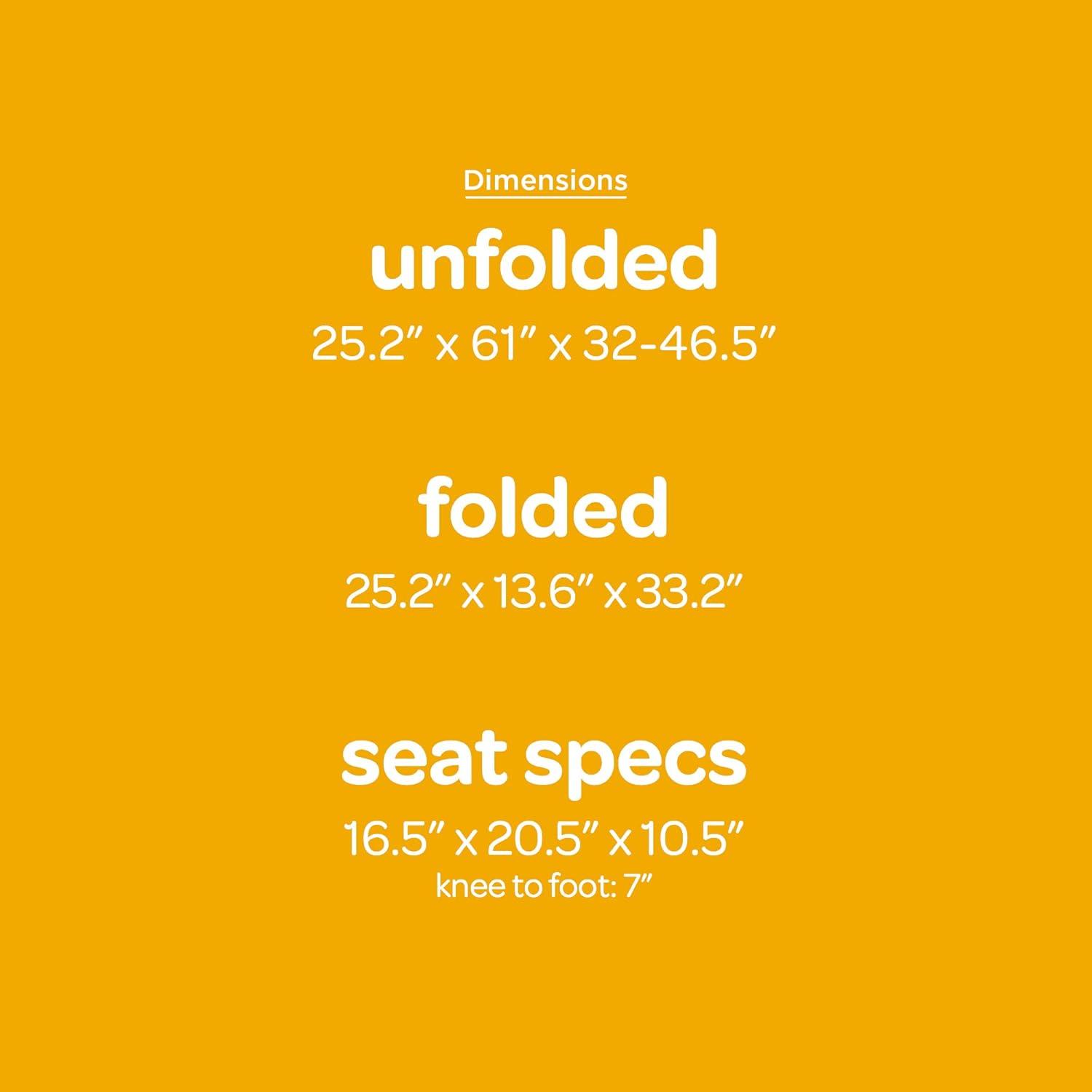 Larktale caravan - Double Seater Collapsible Wagon, All-Terrain Stroller Wagon for Kids, Baby, Toddler