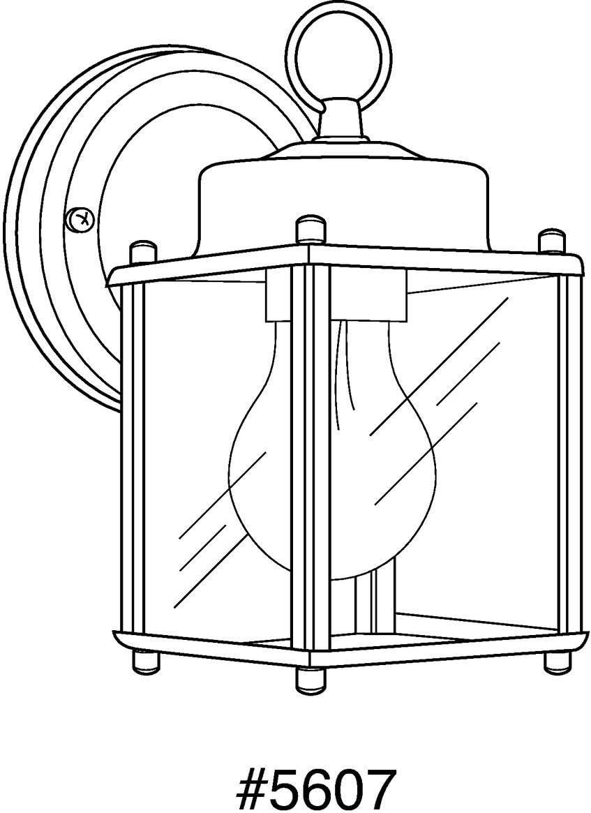 Progress Lighting, Flat Collection, 1-Light Outdoor Wall Lantern, Brushed Nickel, Clear Glass Shade