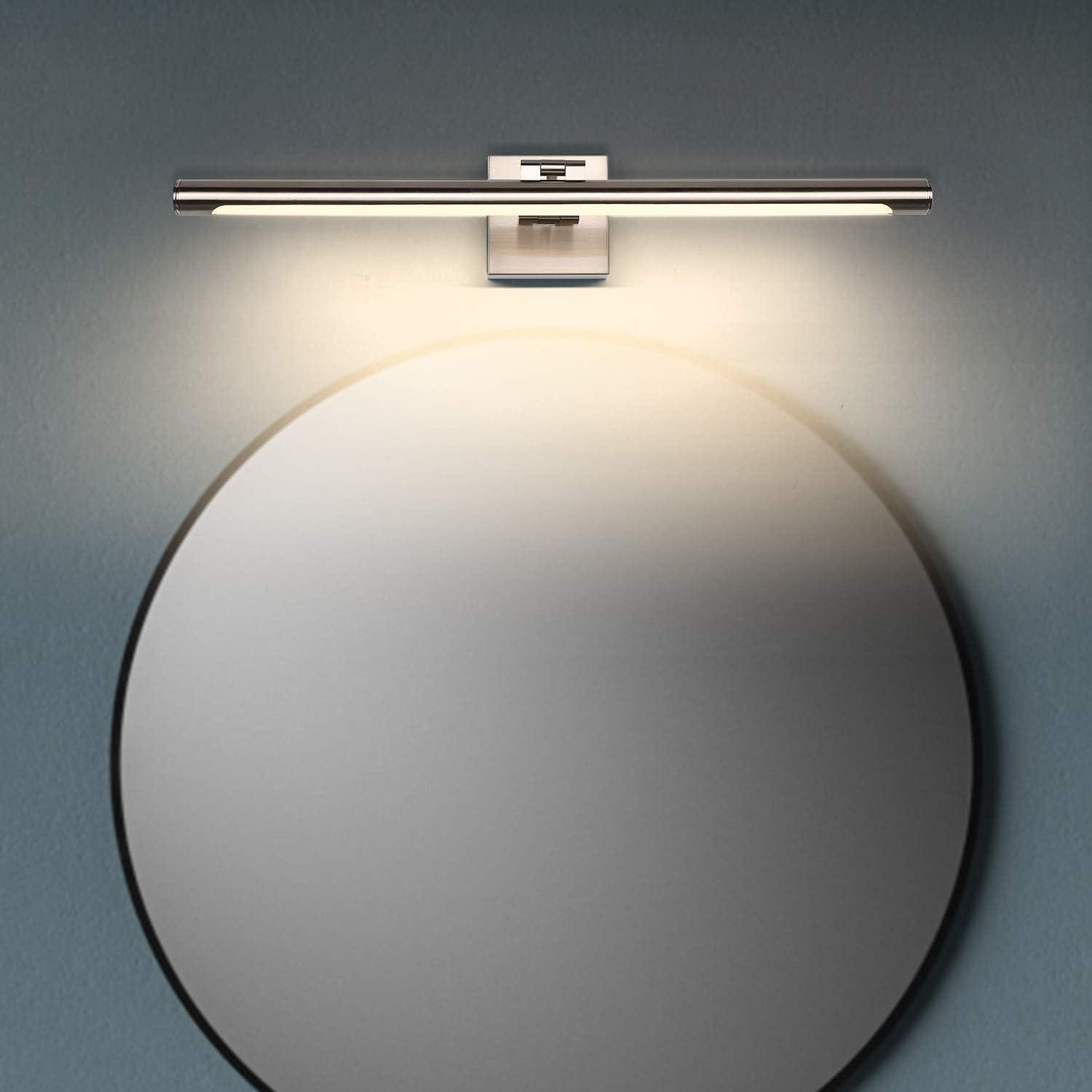 Joosenhouse Modern LED Picture Light Fixtures 24.4" Inch, Artwork Accent Lights with Single Swing Arm for Painting, Brushed Nickel, 14W (80W Eqv.), Warm White 3000K, Hardwire Connection…
