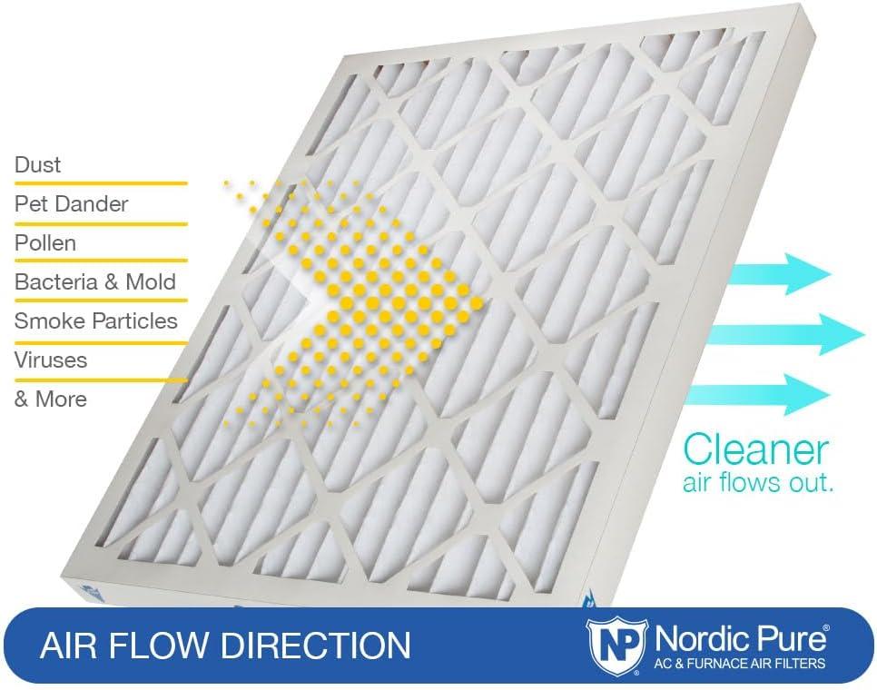 Nordic Pure 20x25x2 Pleated MERV 12 Air Filters 3 Pack
