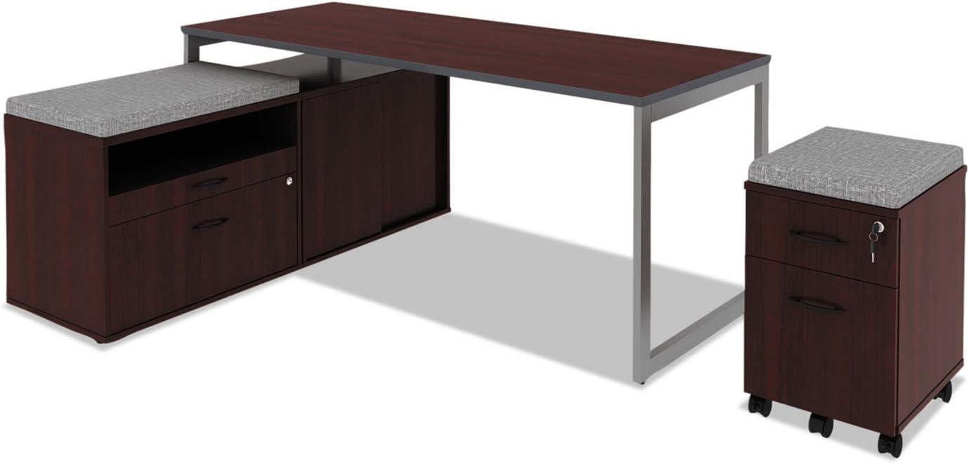 Alera Reversible Laminate Table Top Rectangular 71 1/2 x 29 1/2 Med Cherry/Mahogany TT7230CM