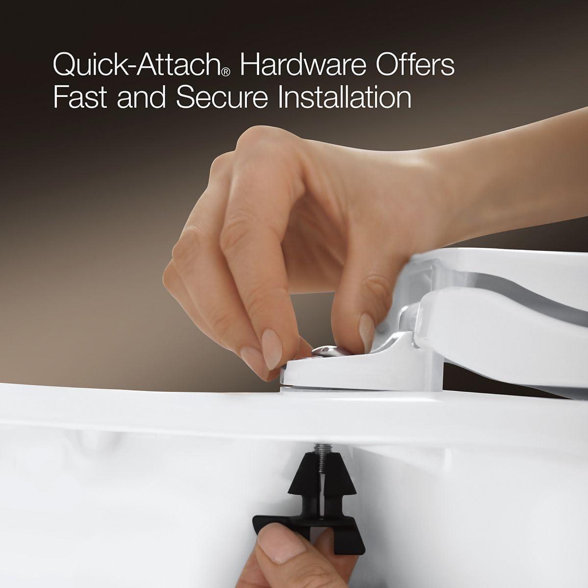 Kohler Brevia Quiet-Close Toilet Seat with Grip-Tight Bumpers and Quick-Attach Hardware