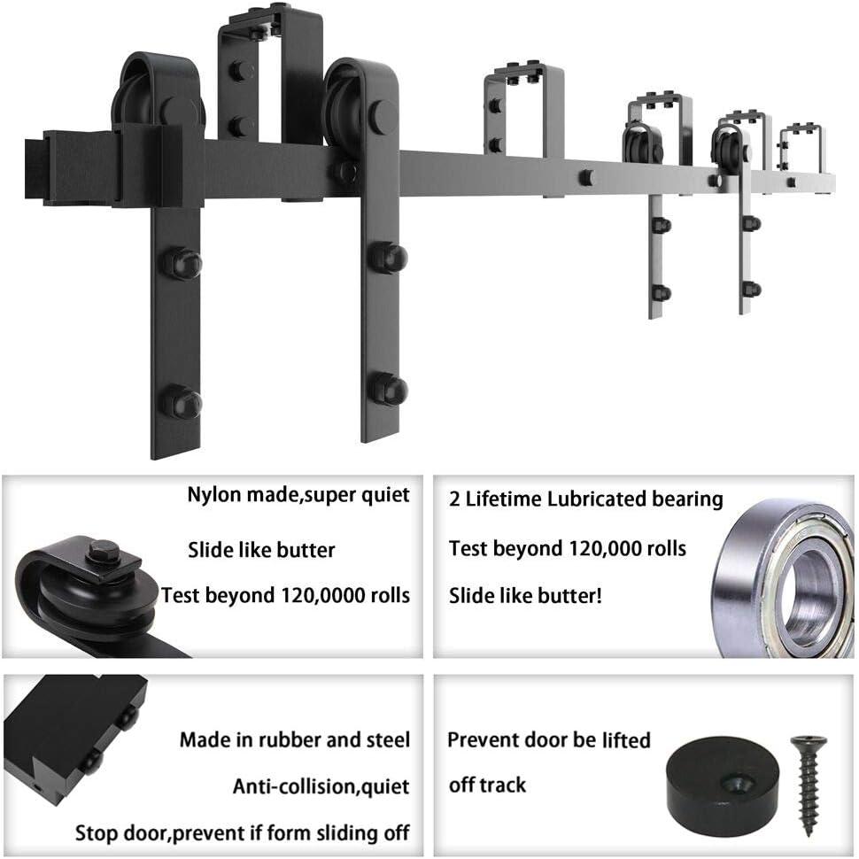 Lazio Sliding Standard Double Barn Door Hardware Kit