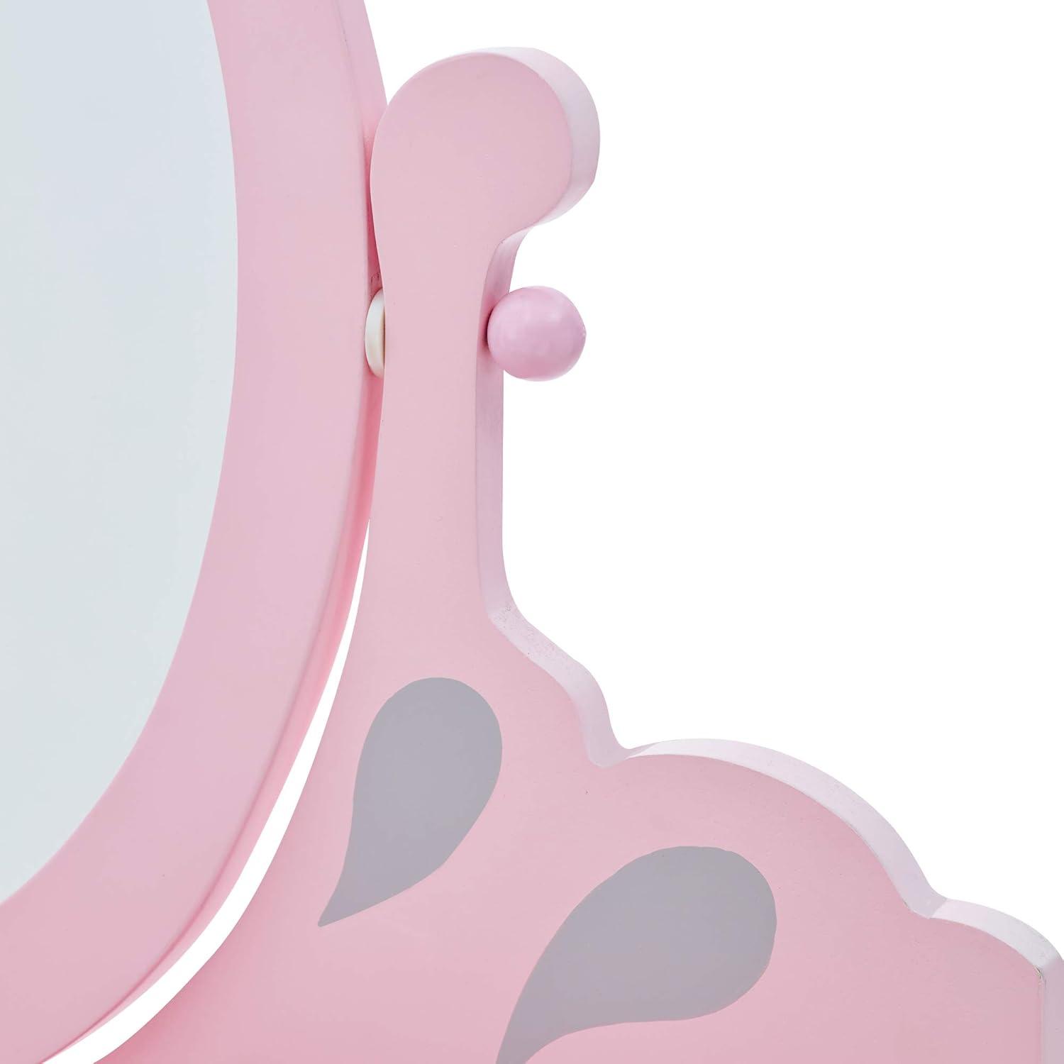 Teamson Kids Wooden Princess Rapunzel 2-pc. Vanity Set, Gray/Pink