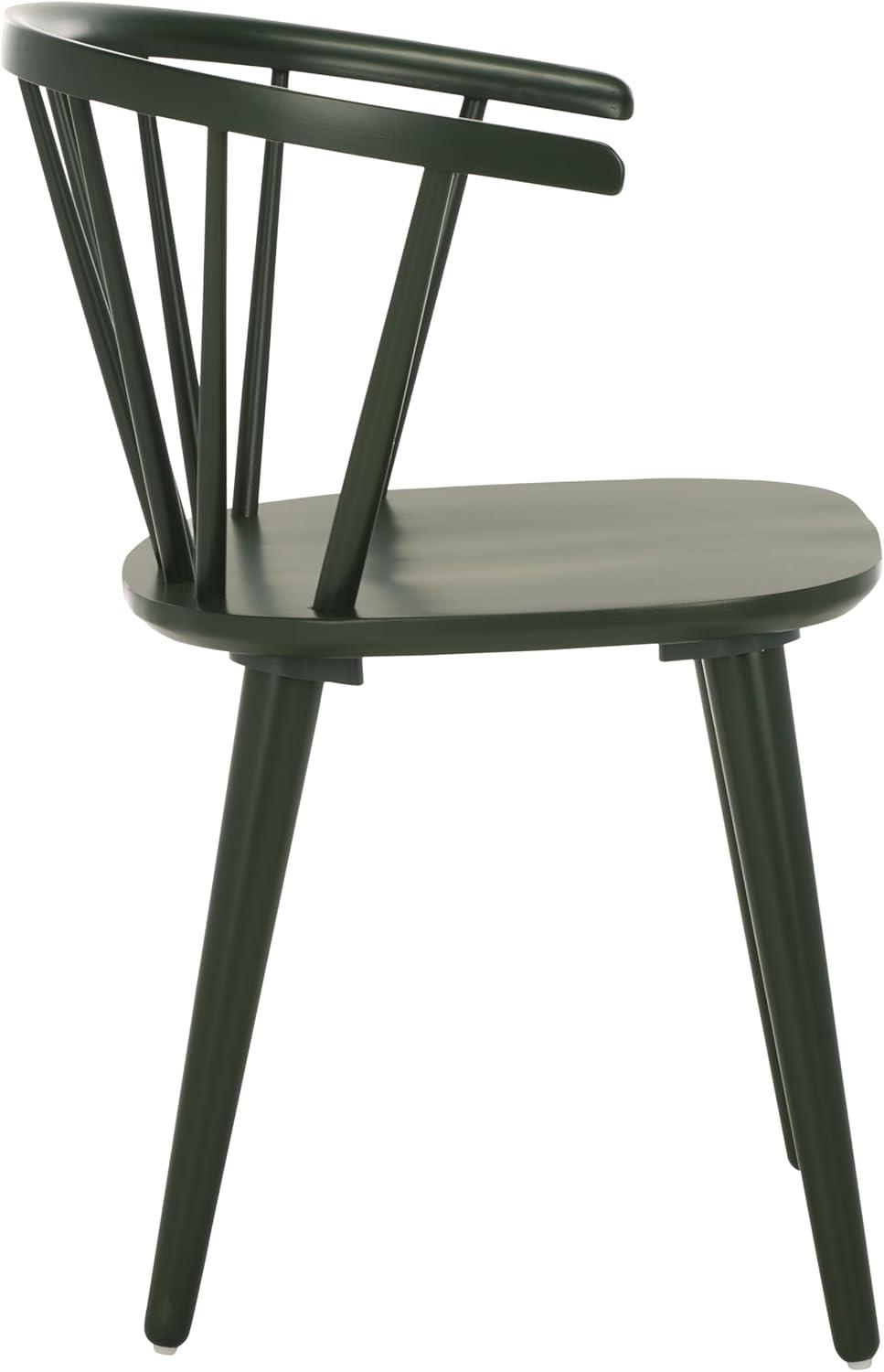 SAFAVIEH Blanchard Contemporary Wood Solid Dining Bistro Chair, Garden Green (Set of 2)