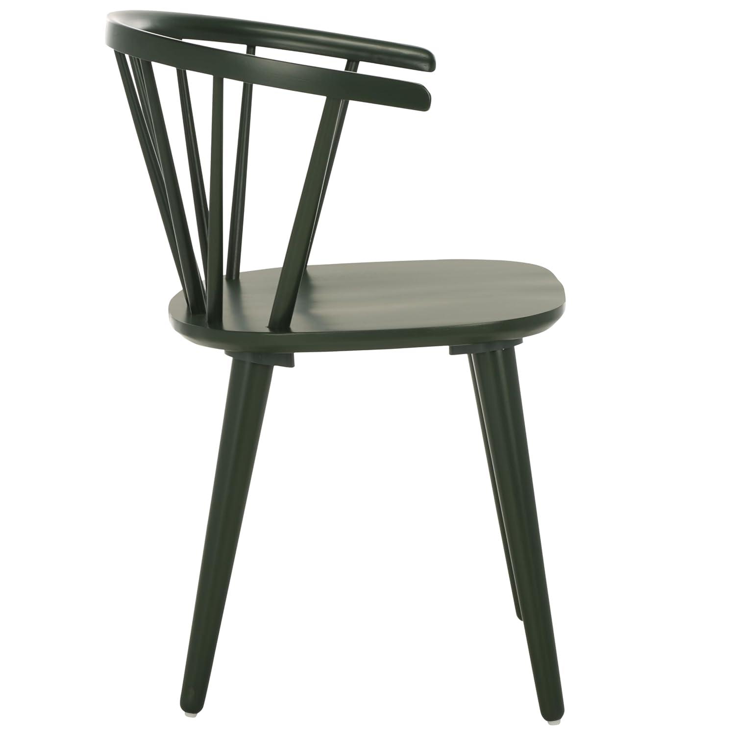 SAFAVIEH Blanchard Contemporary Wood Solid Dining Bistro Chair, Garden Green (Set of 2)