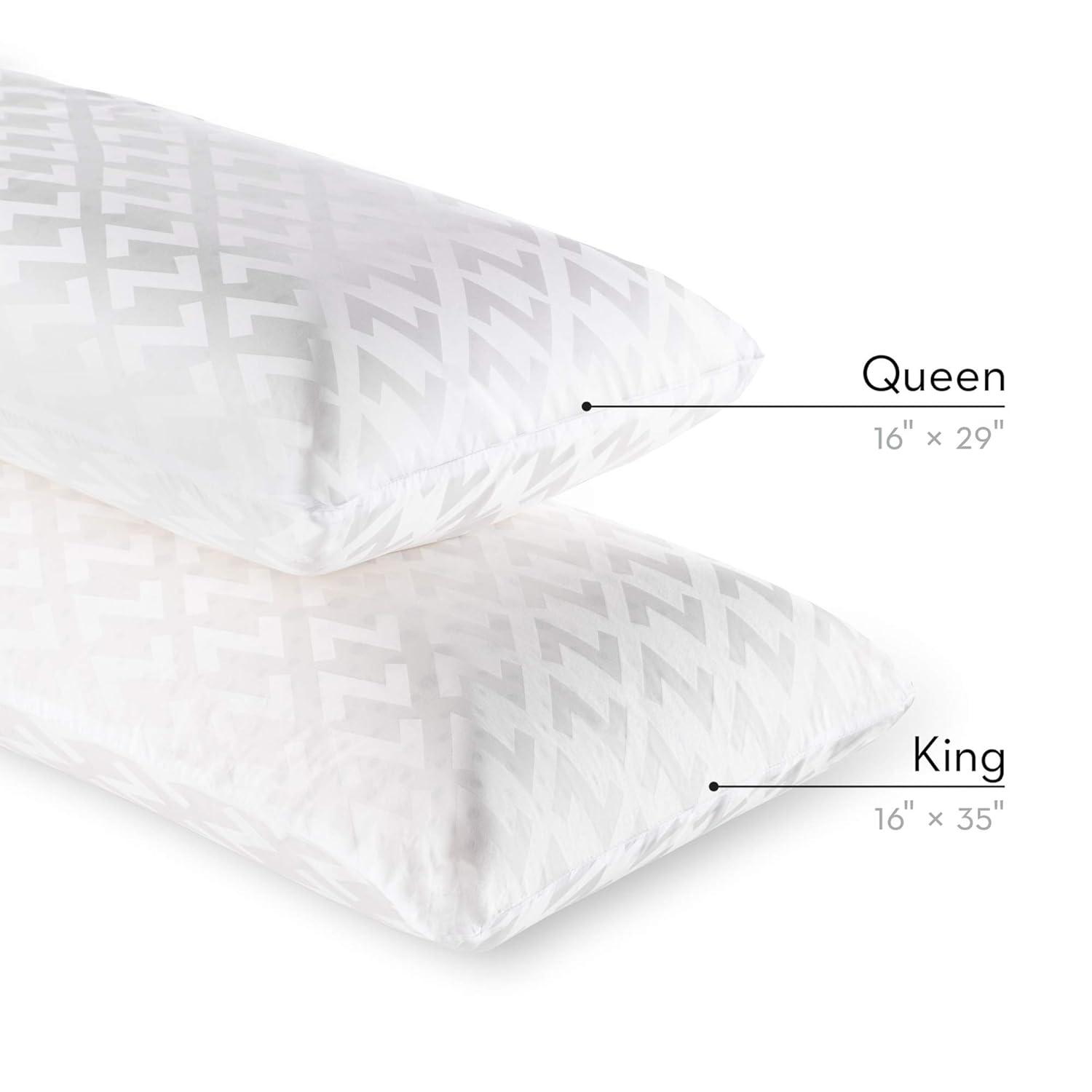 King Size Blue Gel Memory Foam Pillow with Breathable Cover
