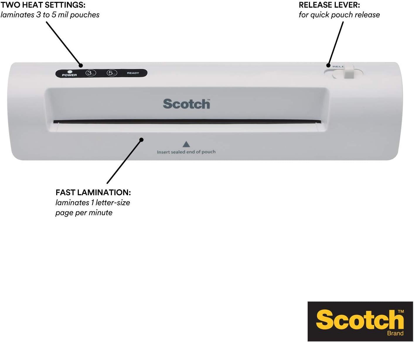 Scotch Thermal Laminator Plus 2 Letter Size Pouches (TL902)