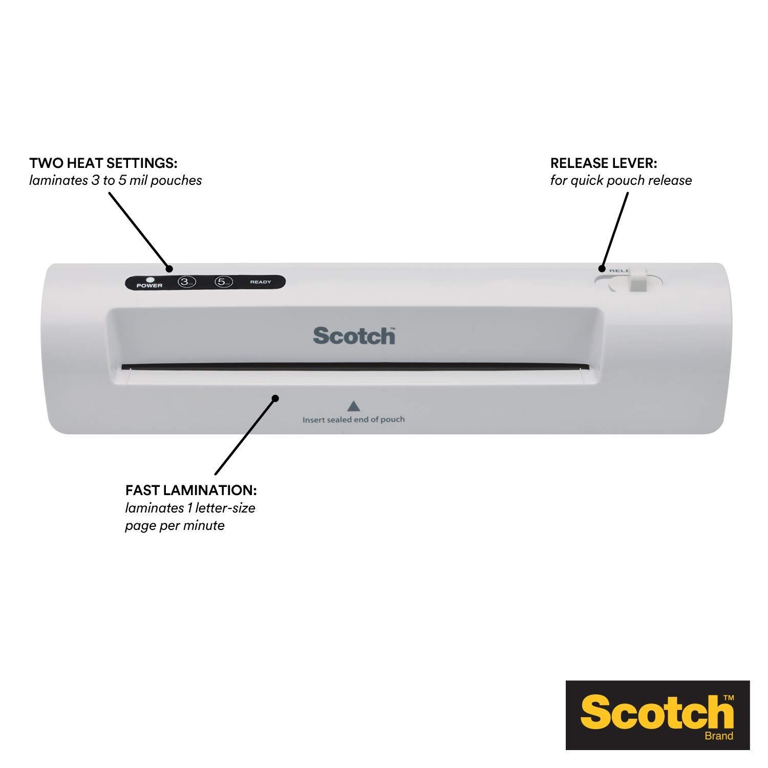 Scotch Thermal Laminator Plus 2 Letter Size Pouches (TL902)