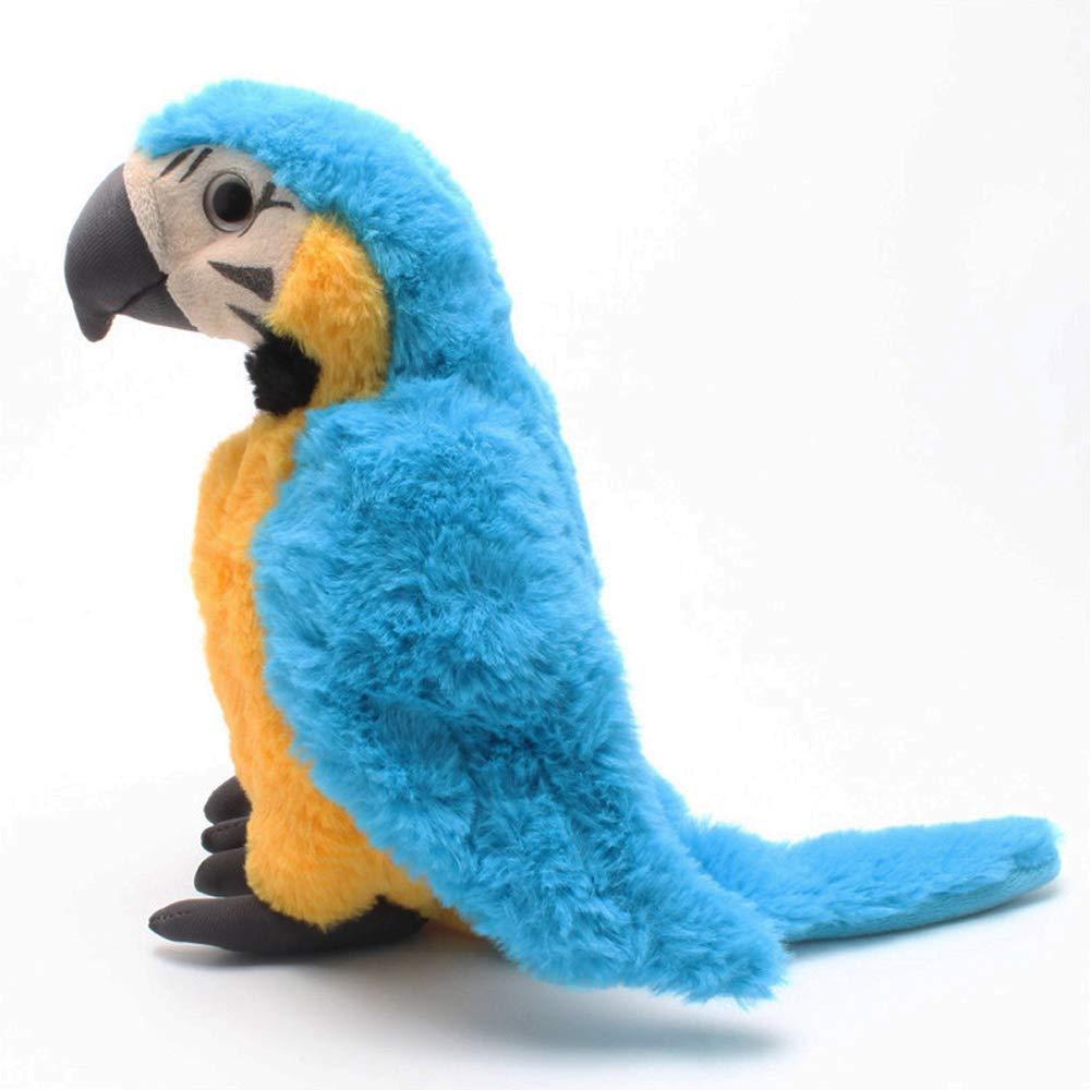Coollooc The Petting Zoo Macaw Stuffed Animal, Gifts for Kids, Wild Zoo Animals, Blue Macaw Parrot Plush Toy 9.8 inches