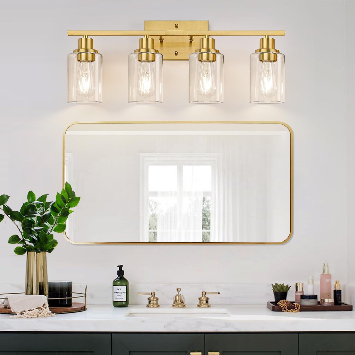 4 - Light Dimmable Vanity Light Mirror Headlights