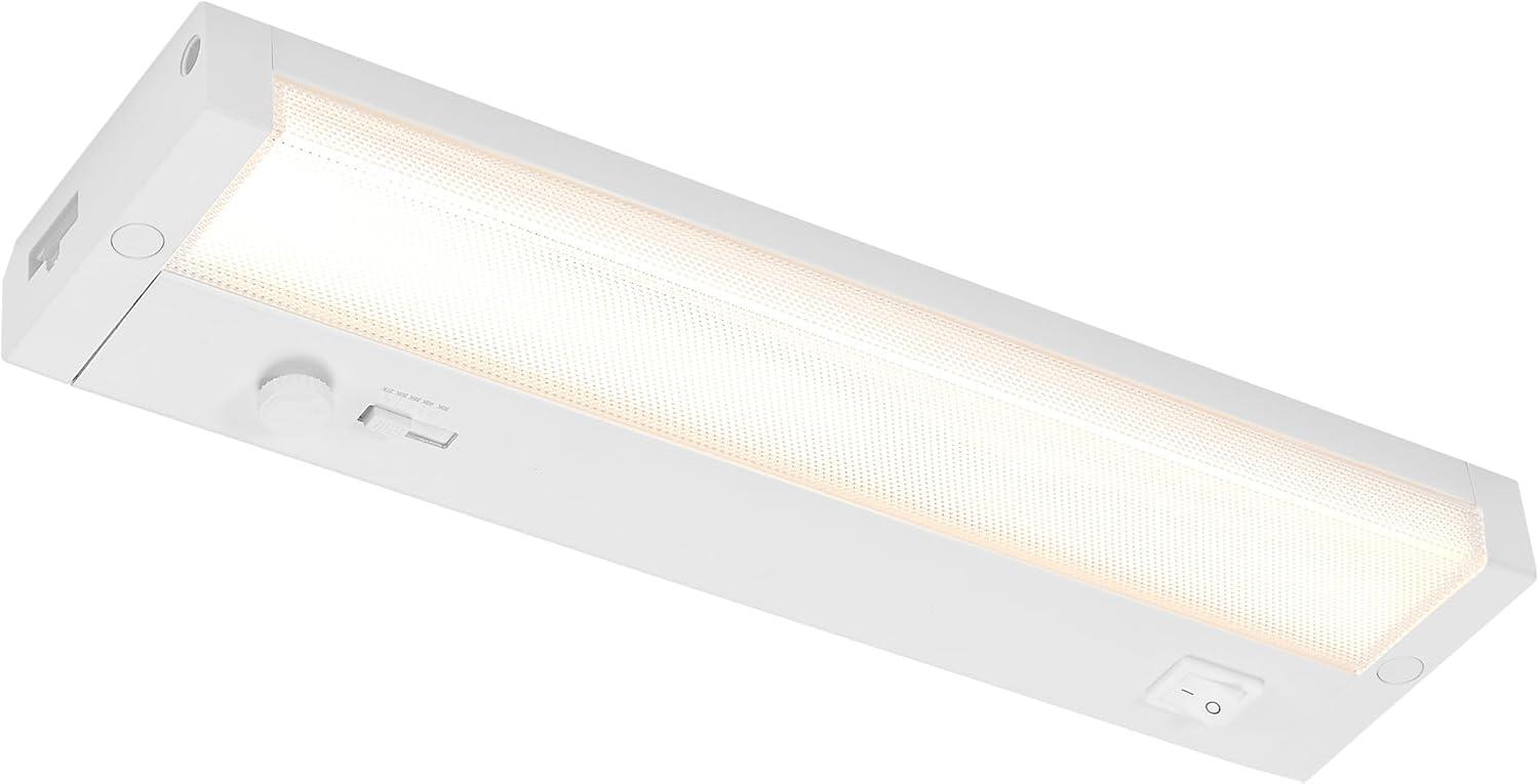 Maxxima 12 in. LED Under Cabinet Light, Dimmable, Linkable, Hardwired or Plug & Play, 500 Lumens, 5 CCT 2700K - 5000K, White, On/Off Switch