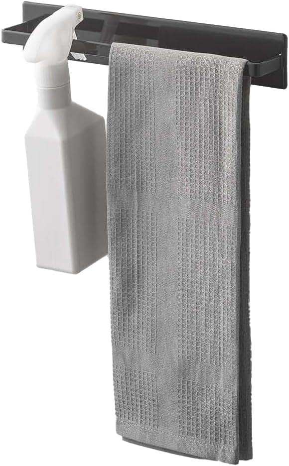 Yamazaki Home 3100 11.02" Magnetic Kitchen Dish Towel Hanger Rack Wall Mounted Towel Bar