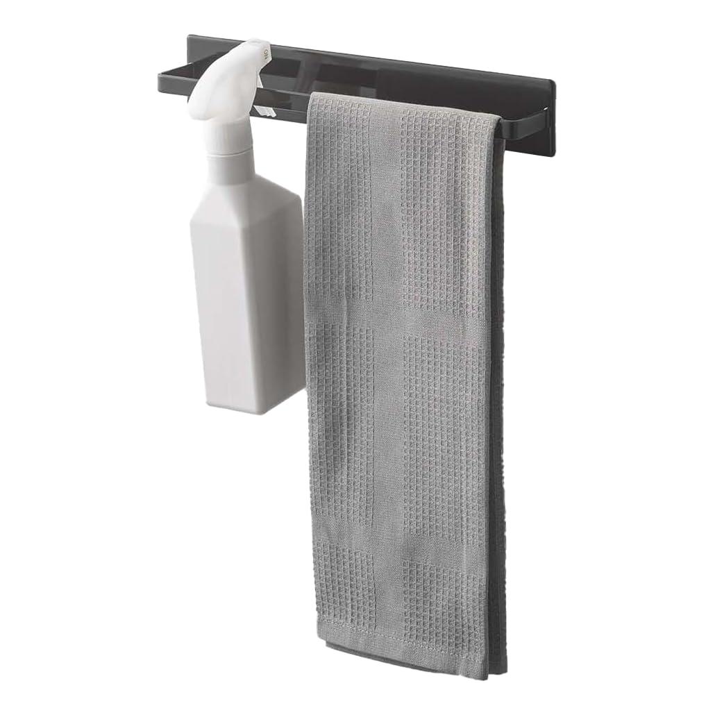 Yamazaki Home 3100 11.02" Magnetic Kitchen Dish Towel Hanger Rack Wall Mounted Towel Bar