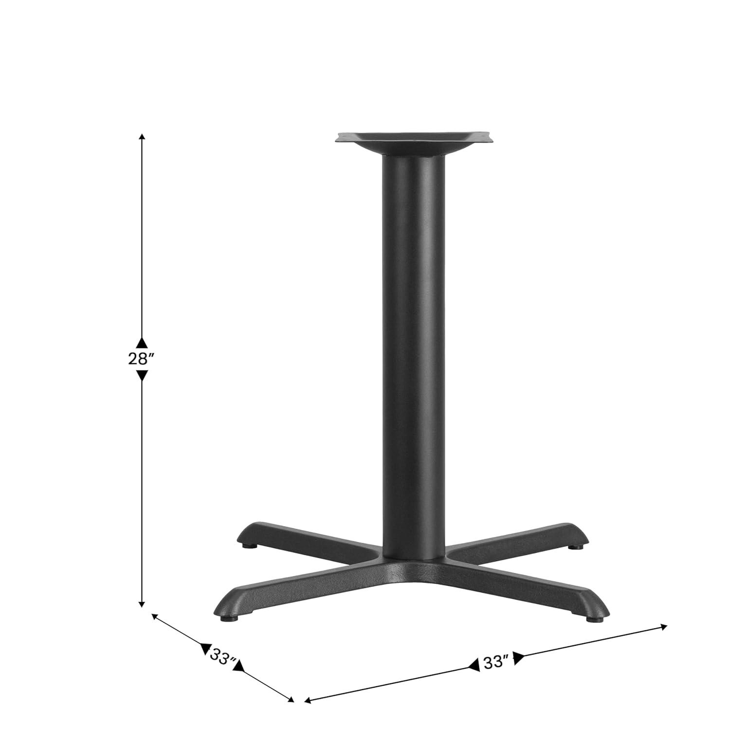 Flash Furniture Beverly Restaurant Table X-Base with 3" Dia. Table Height Column