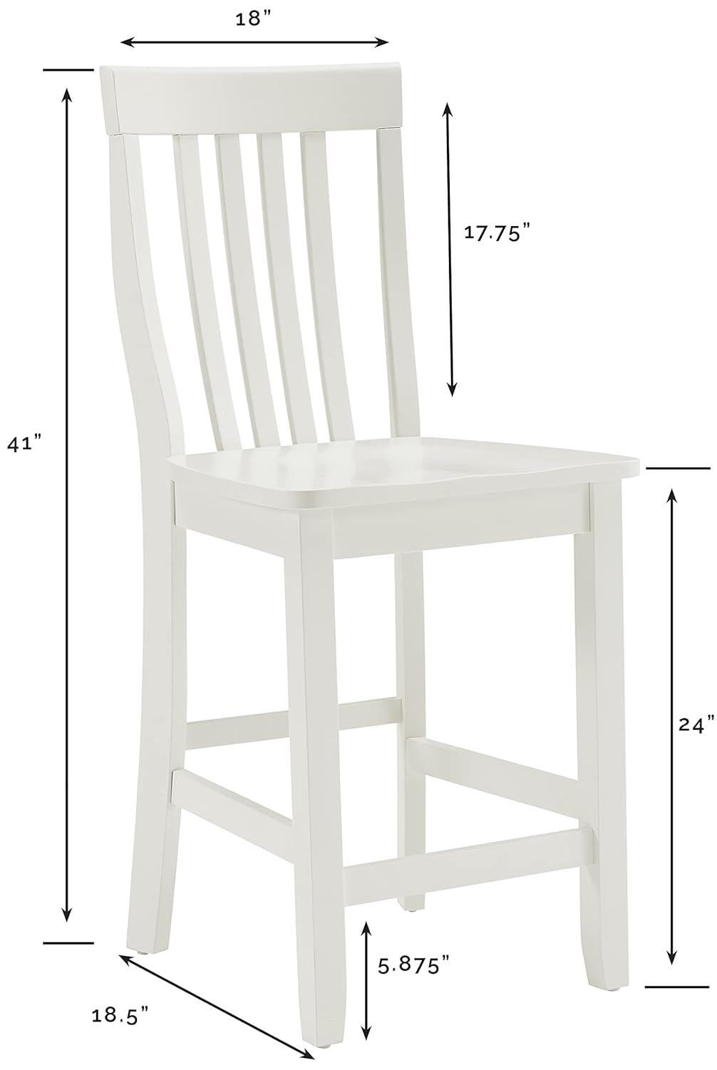 Set of 2 24" School House Counter Height Barstools - Crosley