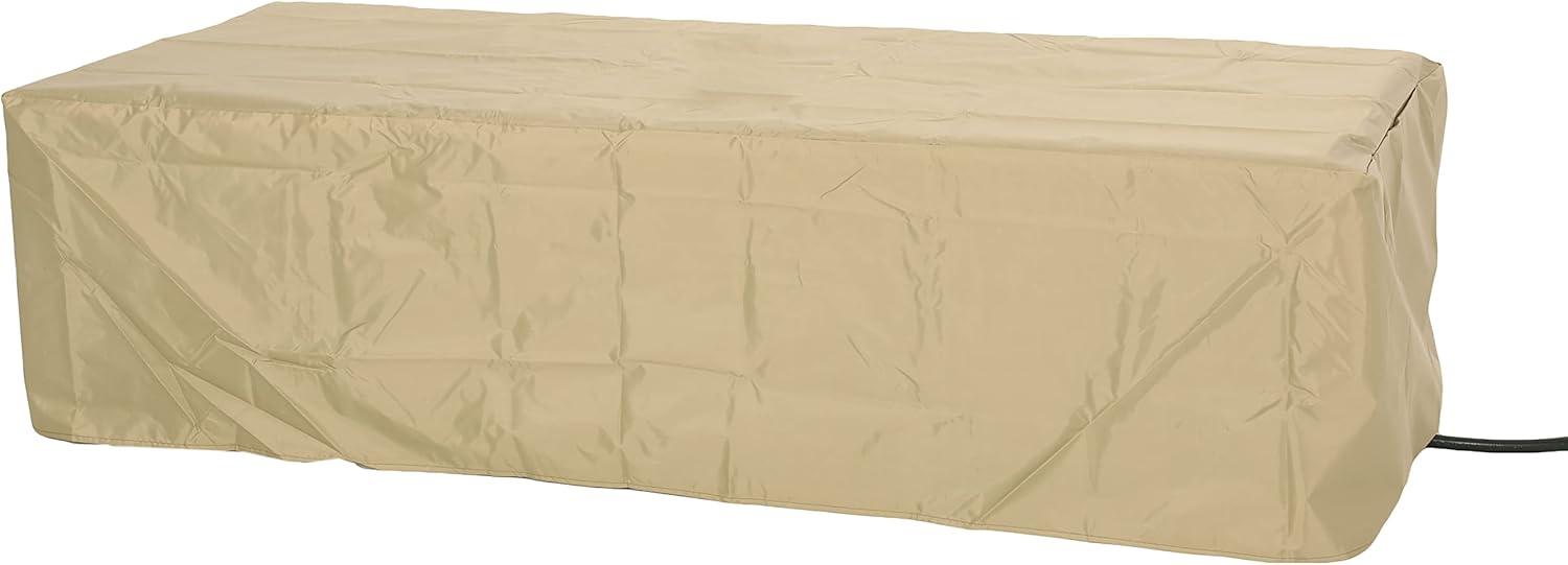 Wellington Outdoor 50000 BTU Rectangular Fire Pit with Tank Holder Brushed Black - Christopher Knight Home