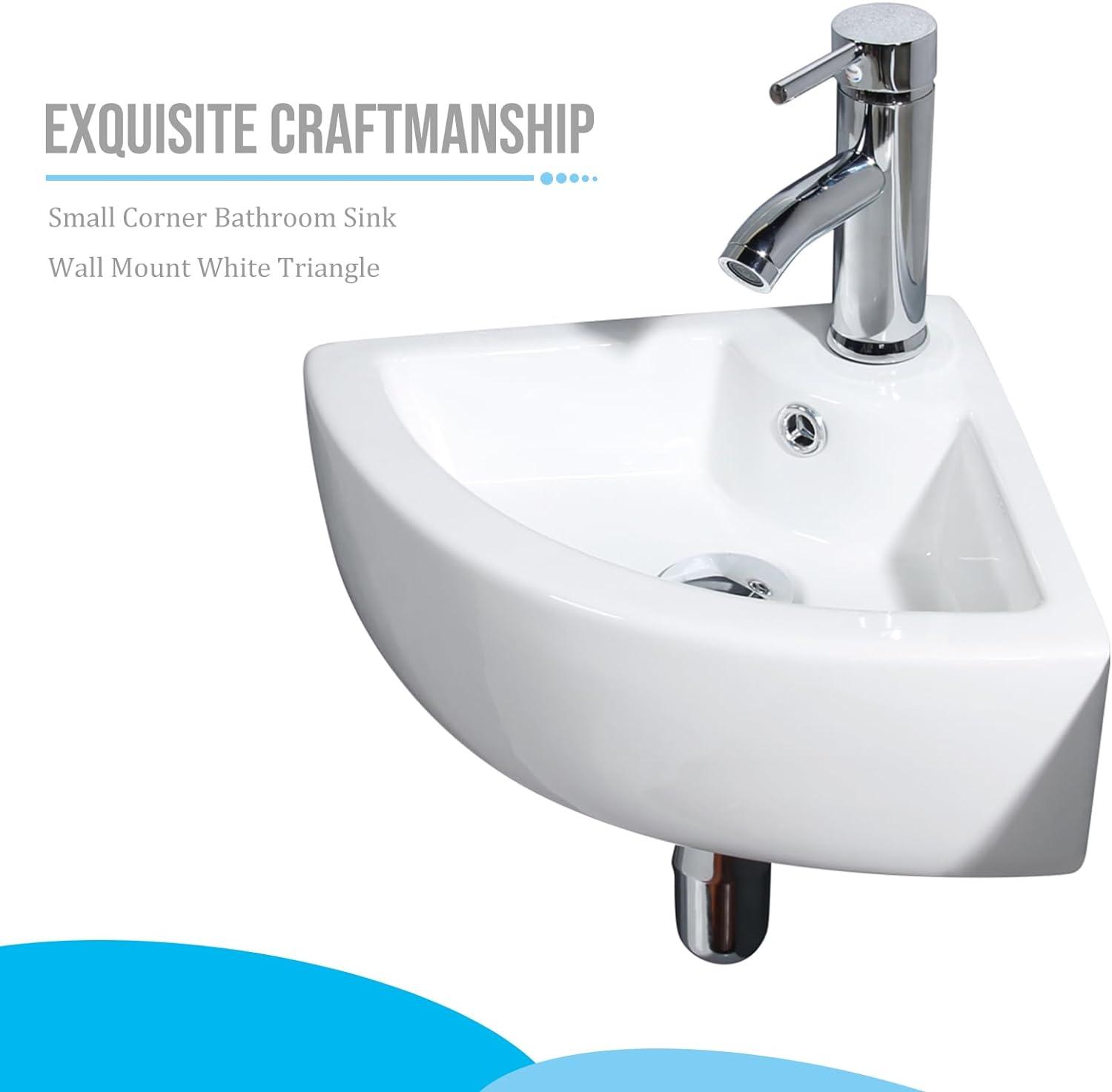 BTERAZ B085NFCP38 BTERAZ 9.25'' White Ceramic Oval Bathroom Sink