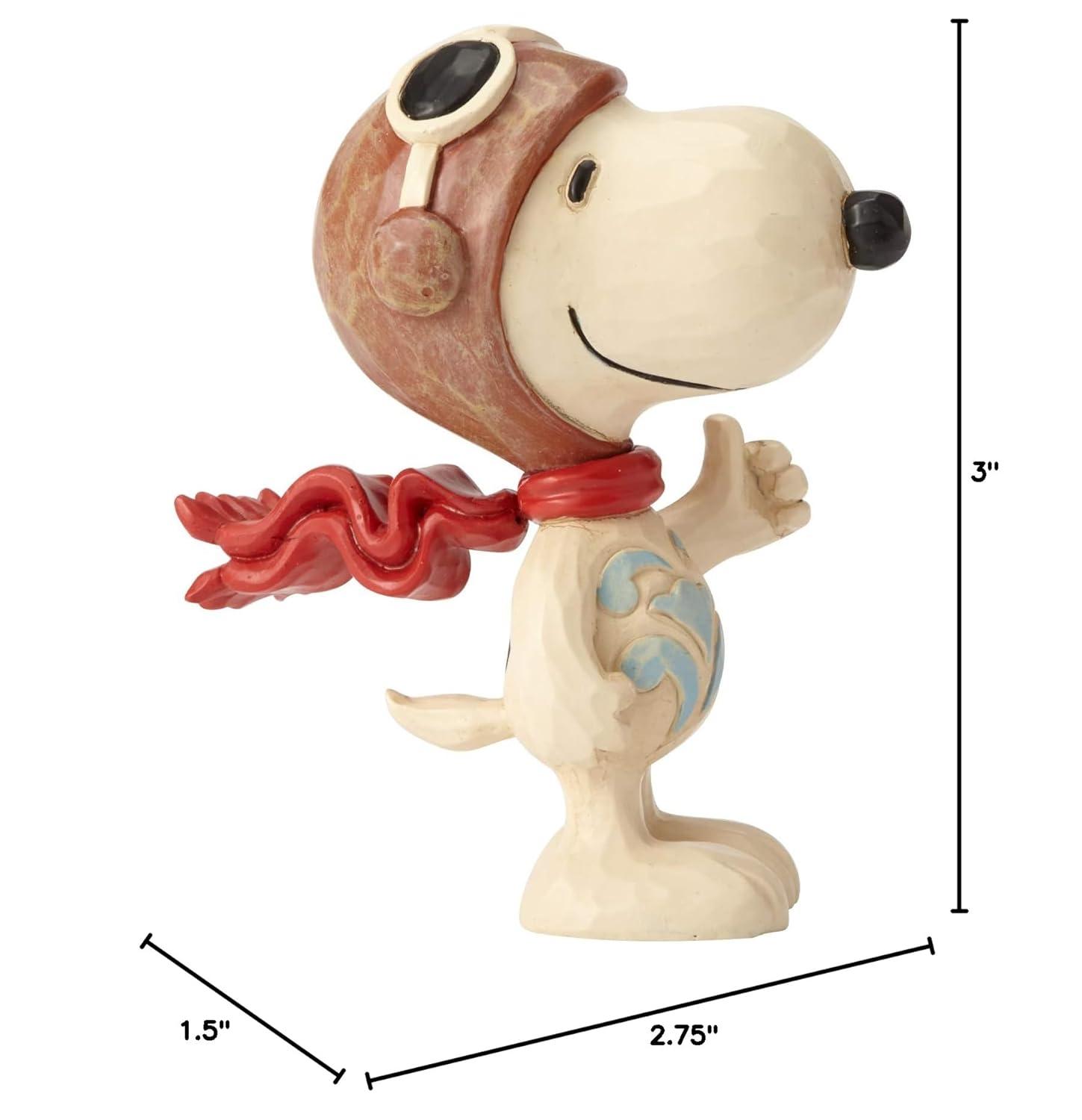 enesco Peanuts by Jim Shore Snoopy Flying Ace Mini Figurine 3in H