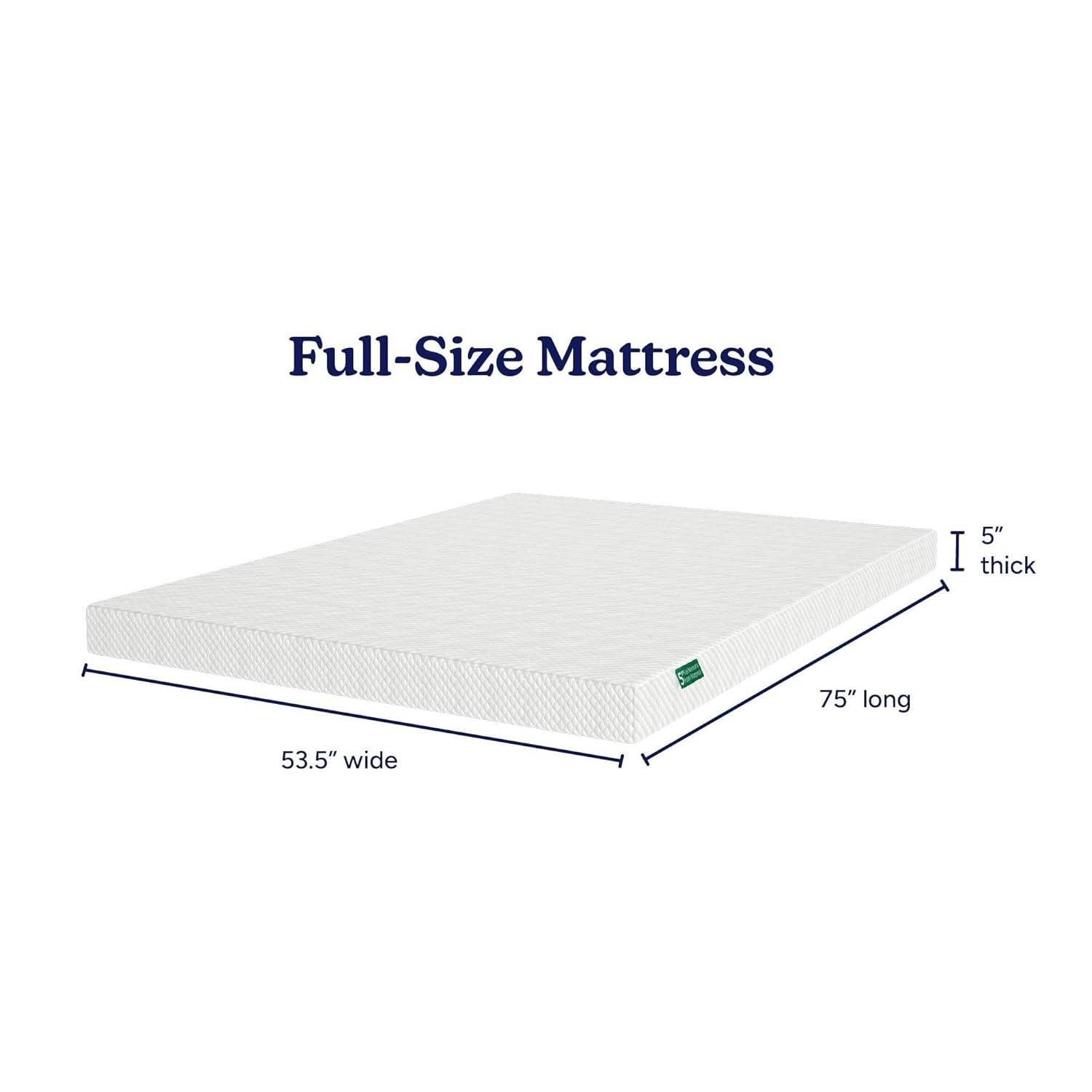 Full Size White Memory Foam Mattress with Breathable Cotton Cover