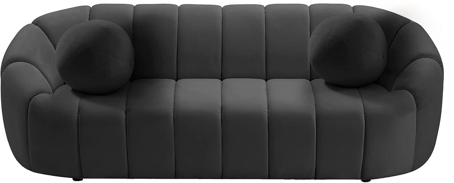 Meridian Furniture Elijah Grey Velvet Sofa