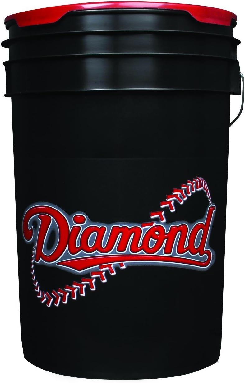 Diamond Baseball 30 D-OB Baseballs with Black 6 Gallon Ball Bucket BKT B D-OB 30