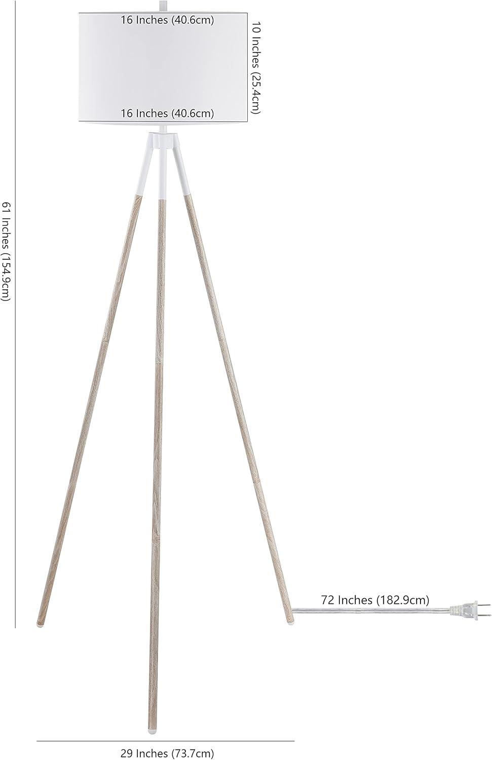 Idalia 61" Floor Lamp - Walnut - Safavieh