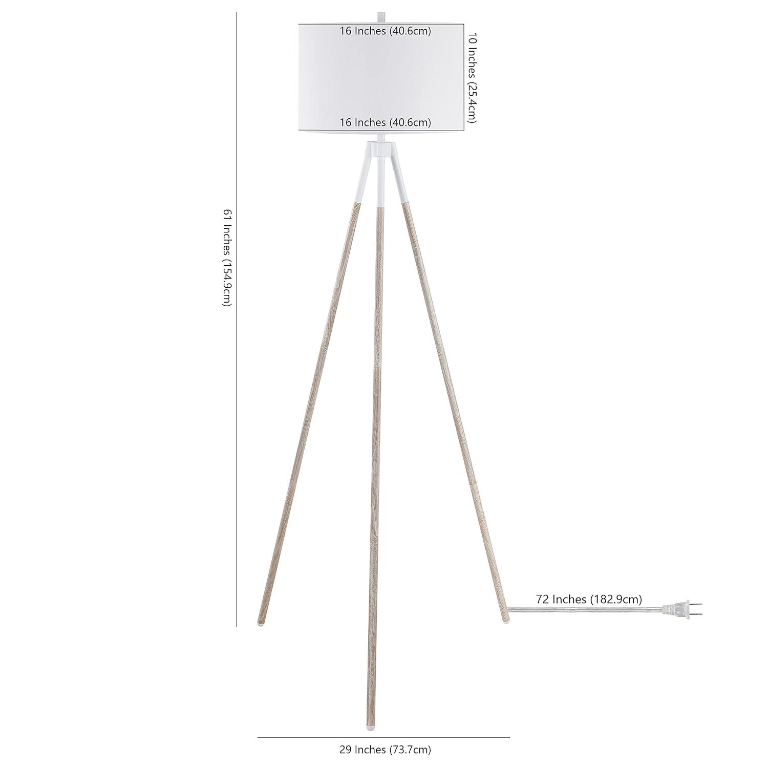 Idalia 61" Floor Lamp - Walnut - Safavieh