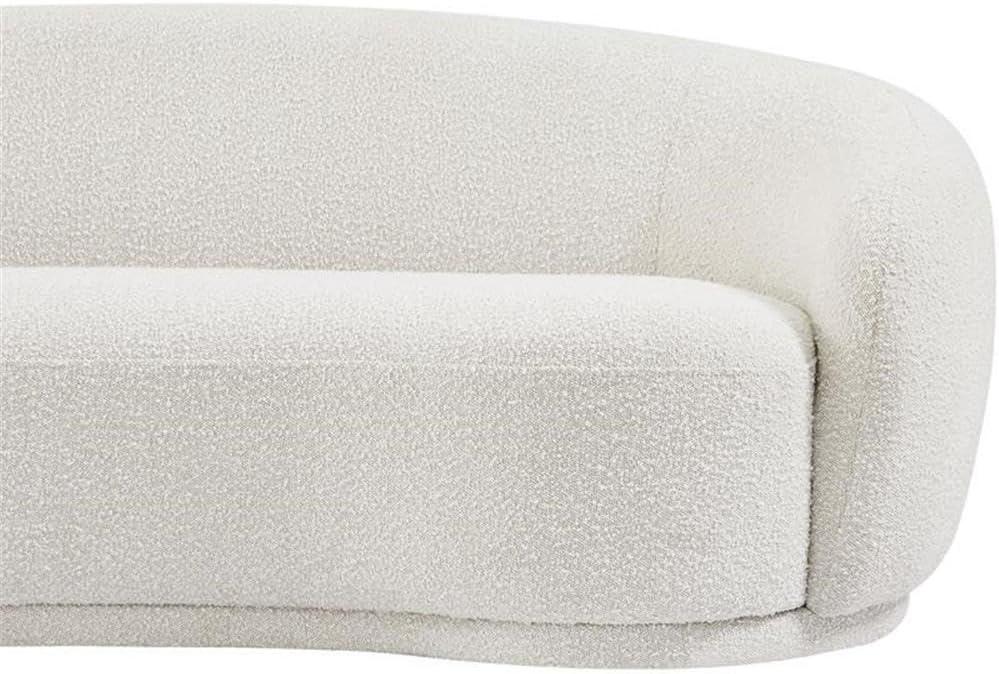 Meridian Furniture Hyde Modern Boucle Loveseat, Cream
