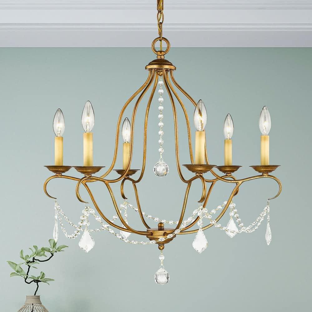 Livex Lighting Chesterfield 6 - Light Chandelier in  Hand Applied Venetian Golden Bronze