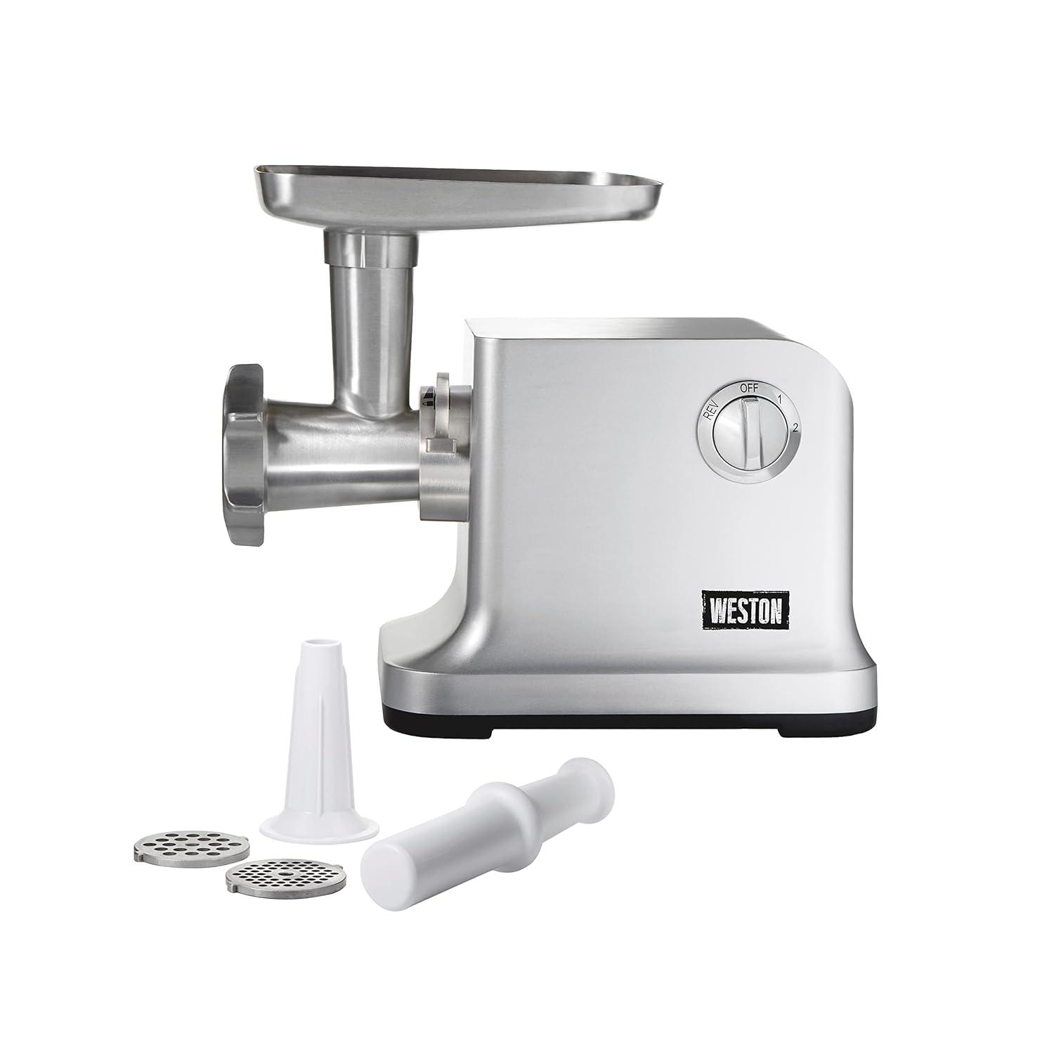 Weston Weston #12 Electric Meat Grinder & Sausage Stuffer with Powerful 750 Watt, 1 hp Motor