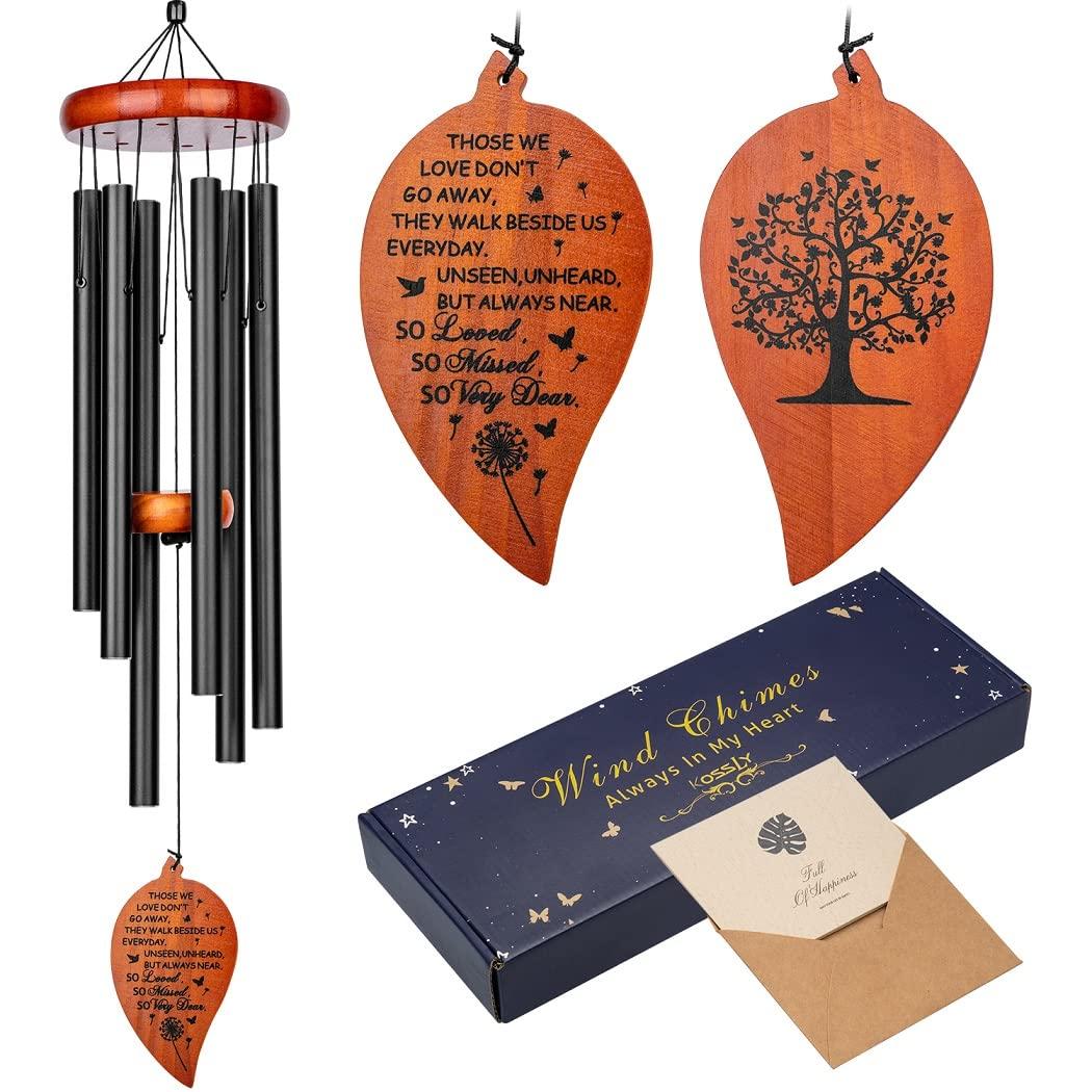 Sympathy Gifts for Loss of Loved One 32" Memorial Wind Chimes for Loss of Loved One Bereavement Condolence Gifts Sympathy Windchimes Memory Wind Chime with Memorial Card