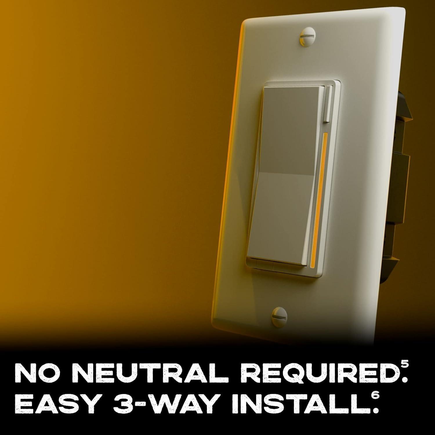 Inovelli Smart Fan Switch for Ceiling or Exhaust Fans - Zigbee - No Neutral Required, White, VZM35