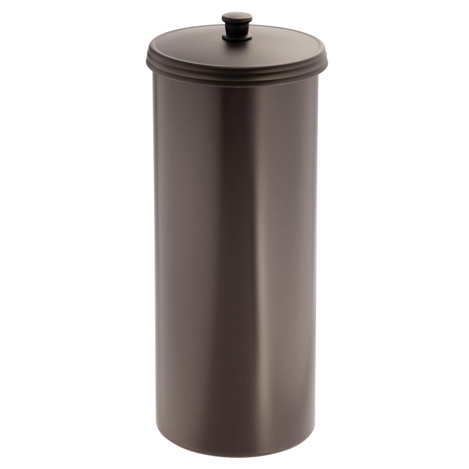 iDesign Plastic Toilet Tissue Holder Stand, The Kent Collection - Hold 3 Rolls of Toilet Paper, 6.5" x 15.5"