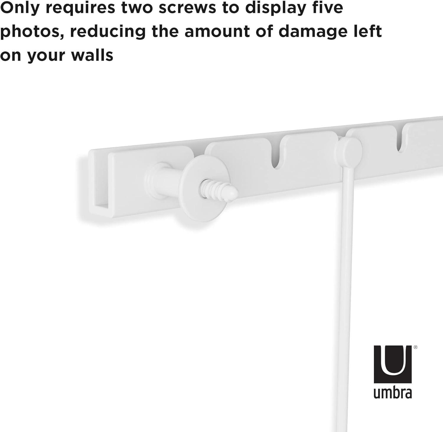 Umbra 27.38" x 26" Exhibit Gallery Multiple Images Display Frame White: Modern Wall-Mounted Steel, Holds 5 Photos