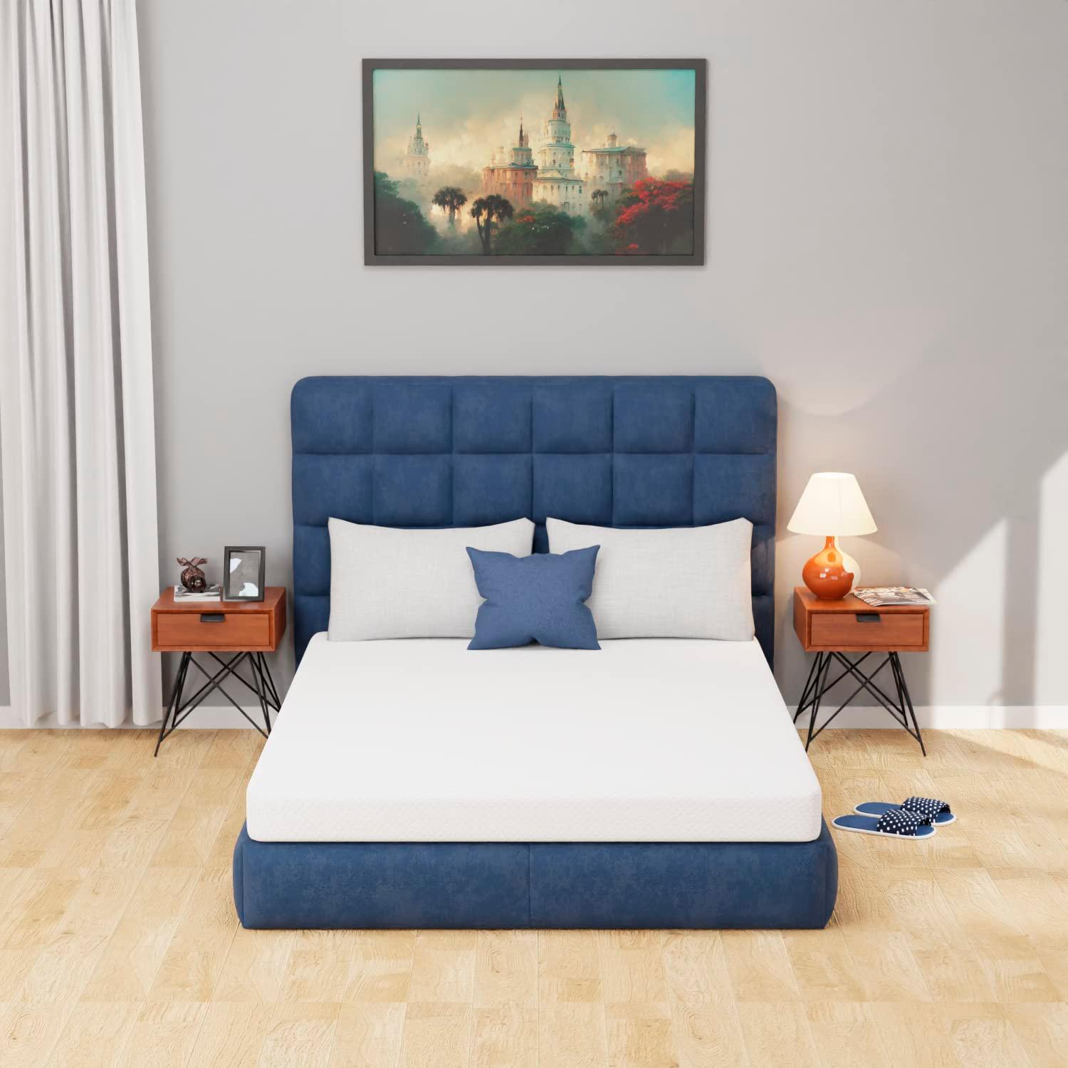 FDW 5 Inch Full Green Tea Memory Foam Mattress Cooling Gel Infused Mattress,Medium Firm Mattresses Fiberglass Free/CertiPUR-US