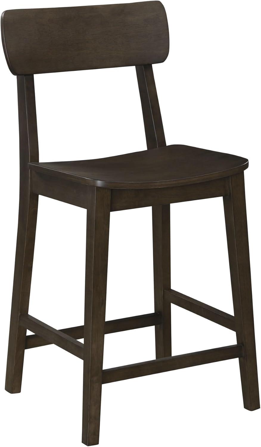 Boraam Torino Wood Counter Height Barstool Carbonite Finish