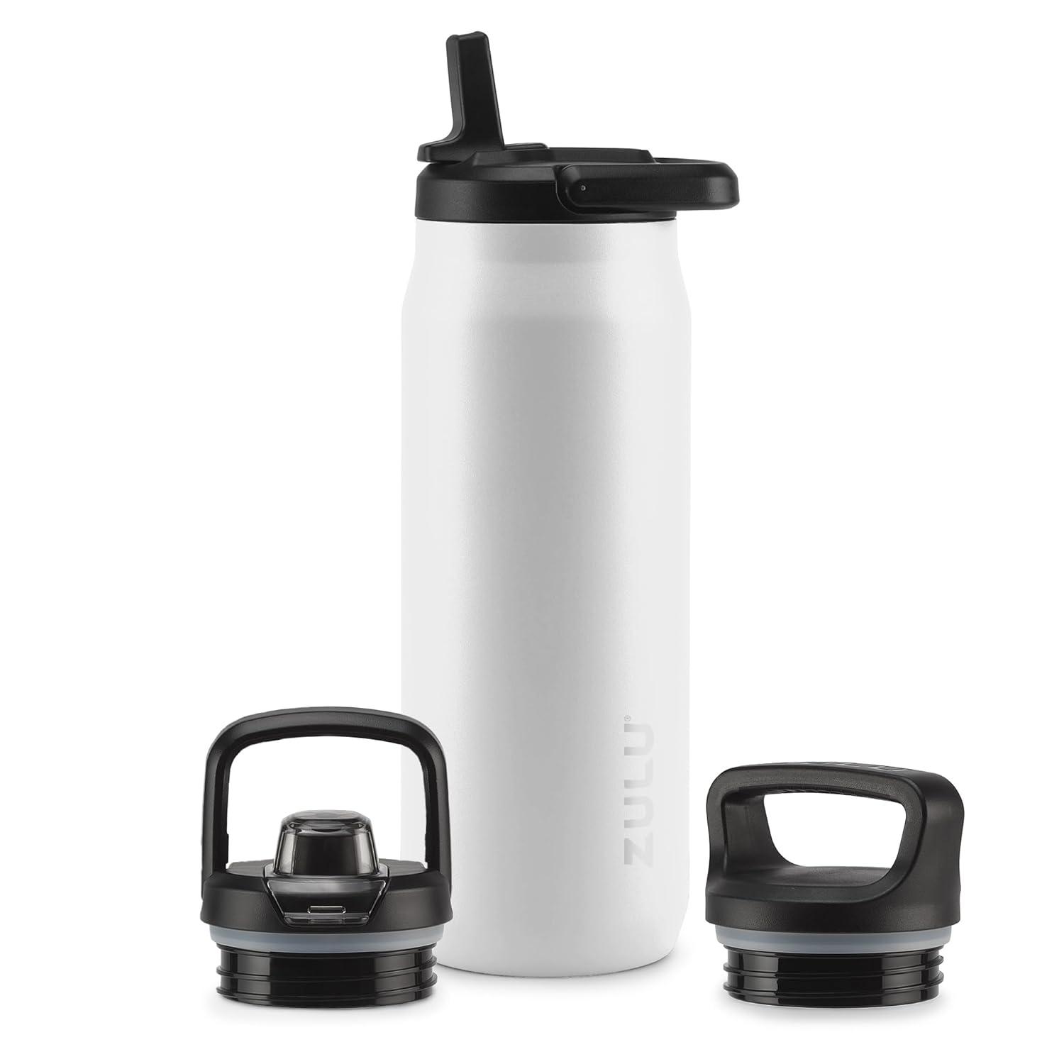 Zulu Base 32oz Stainless Steel Water Bottle - White