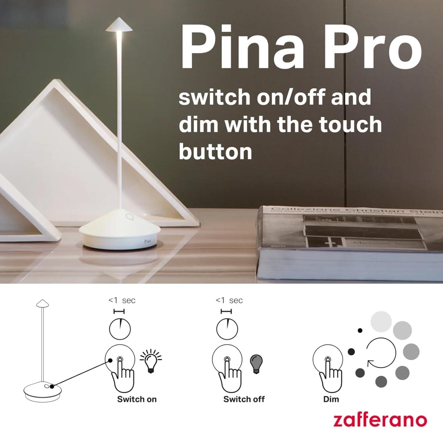 Pina Pro Sand Brown Metal Table Lamp by Zafferano America 11.4"